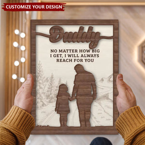 My First Hero, My Forever Friend - Family Personalized 2-Layered Wooden Plaque - Father's Day Gift For Dad, Grandpa