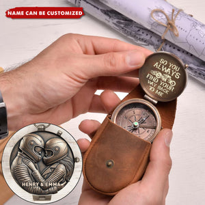 Find Your Way Back To Me - Personalized Biker Compass