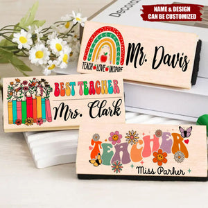 Personalized Teacher Whiteboard Eraser, Preschool Teacher Name Gift
