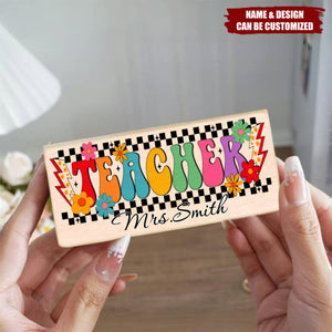 Personalized Teacher Whiteboard Eraser, Preschool Teacher Name Gift