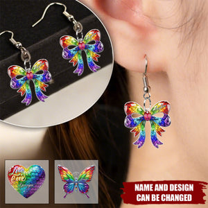 Love Is Love - Personalized LGBT Support Earrings