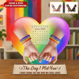 The Day I Met You - Personalized LGBT Support Acrylic Plaque