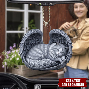 Cat In Heaven - Personalized Car Ornament, Gifts For Cat Lovers