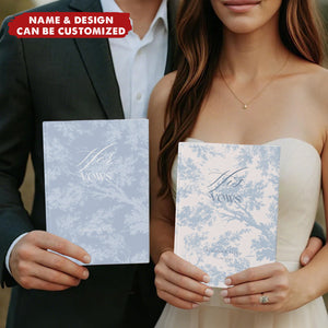 Custom His And Her Vow Books - Personalized Romantic Wedding Vow Books