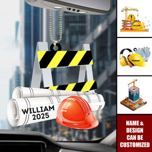 Construction Truck Equipment - Personalized Construction Car Ornament