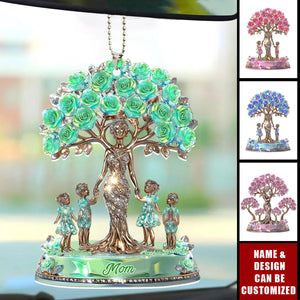 The Love Between Mother And Her Kids - Personalized Car Ornament