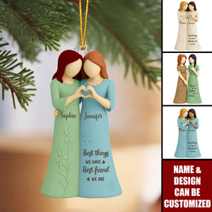 Soul Sister Friendship - Personalized Christmas Acrylic Ornament, Gifts For Bestie Best Friend