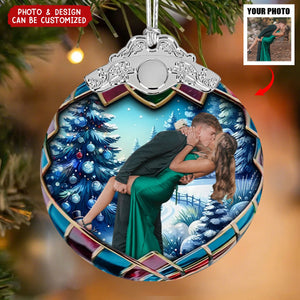 Custom Photo Christmas Globe Ball Our Greatest Gift Is Each Other - Personalized Glass Ornament