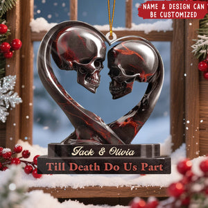 Our Love Story Never Dies - Personalized Acrylic Ornament, Gifts For Husband And Wife