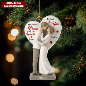 Next To You - Personalized Acrylic Ornament, Gift For Couple
