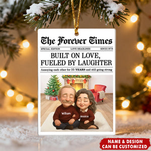 The Forever Times Couple Growing Old Together - Personalized Acrylic Ornament