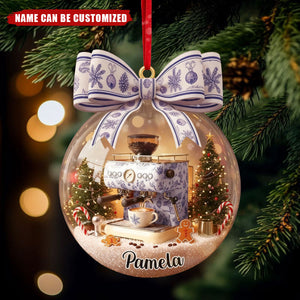 Coffee Machine - Personalized Christmas Acrylic Ornament