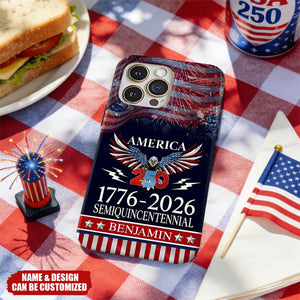 Personalized 250 Years America Semiquincentennial Phone Case