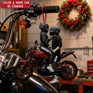 Motorbike Couple Home Decor, Christmas Ornament, Personalized Ornament
