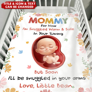 Personalized Blanket, Baby Shower, Gender Reveal Gifts For New Moms, New Dads, New Parents - Snuggled In Your Love, Always