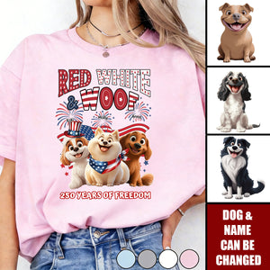 Red White Woof 250 Years Of Freedom - Personalized Shirt
