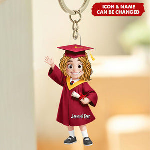 Kindergarten Preschool Graduation - Personalized Graduation Acrylic Keychain