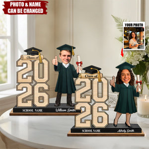 Personalized Graduation Class of 2026 Wooden Plaque Personalized Gift