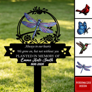 Those We Love Don't Go Away Grave Marker Remembrance Gift - Personalized Garden Stake