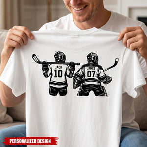 Father's Day Gifts, Hockey Dad, Daddy, Grandpa - Personalized Shirt
