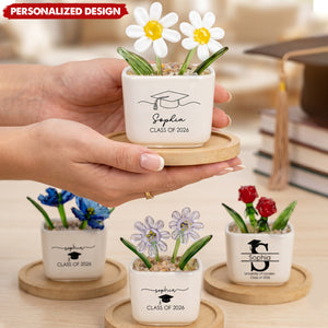 Graduation Gift For Her Him - Personalized Plant Pot