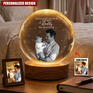 Father's Day Gifts, Our First Father's Day Together Custom Photo, For New Dad - Personalized Night Light