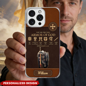 Put On The Full Armor Of God - Personalized Clear Silicone Phone Case