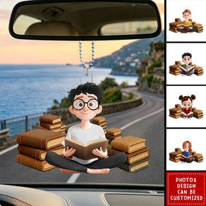 Books To Read For Kids & Book Lovers - Personalized Acrylic Car Ornament