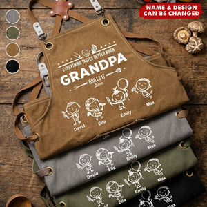 Father's Day gift: Food baked by Dad and Grandpa tastes even better—personalized apron.