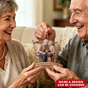 Personalized Couple Ornament – Rocking Chairs Acrylic Ornament