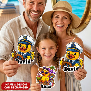 Cute Duck - Cruise Door Signs Stateroom Decor Cruising Family Vacation, Girls Trip - Personalized Magnet