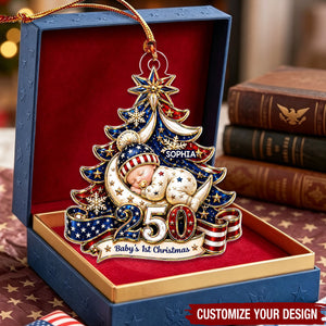 American 250th Anniversary Baby First Christmas - Personalized Acrylic Ornament