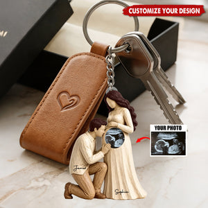 Tiny Miracle On The Way - Personalized Acrylic Keychain