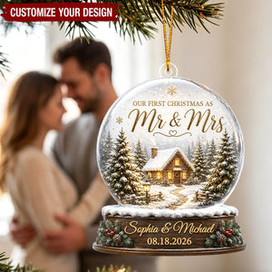 First Christmas Married - Personalized Acrylic Ornament