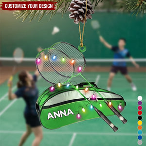 Personalized Badminton Ornament - Badminton Sports Lover Holiday Keepsake