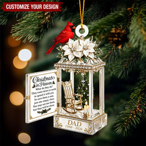 Christmas In Heaven In Loving Memory Of Our Beloved - Personalized Christmas In Heaven Acrylic Ornament