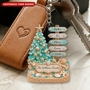 Personalized Beach Family Acrylic Keychain