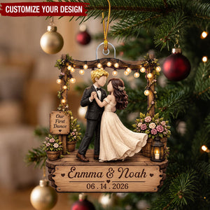 Custom Wedding Dance Acrylic Ornament - Personalized Bride Groom Gift