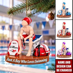 Just A Person Who Loves Swimming - Personalized Gift For Swimmers