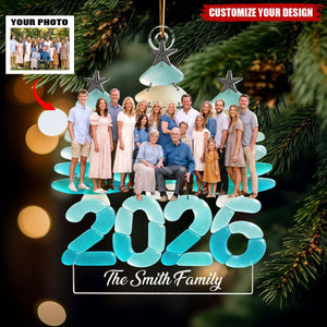 Custom Family Photo Ornament - Big Family Ornament