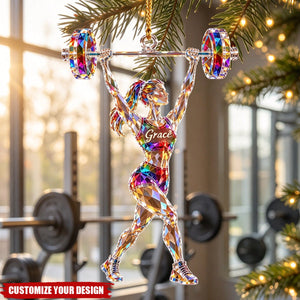 Personalized Weightlifting Ornament - Gift For Him Or Her