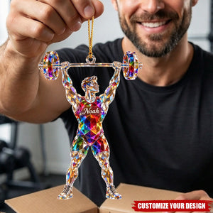 Personalized Weightlifting Ornament - Gift For Him Or Her