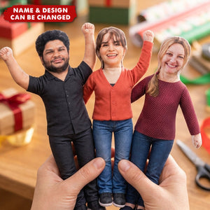 Custom Mini Me Doll with Poseable Body - Personalized Plush Doll