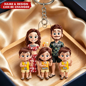 Custom Summer Vacation Keychain - Personalized Travel Gift - Cherish Summer Moments With Loved Ones