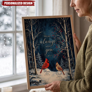 Winter Forest We Are Always With You Cardinals - Personalized Poster