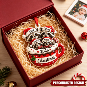 Personalized Family Christmas Ornament 2026, Custom Dad Mom Kids Names