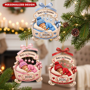 Baby Sleeping First Christmas - Personalized Acrylic Ornament