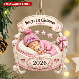 Baby Sleeping First Christmas - Personalized Acrylic Ornament
