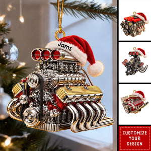 Personalized Racing V8 Engine Ornament - Personalized Gifts For Racing Fans