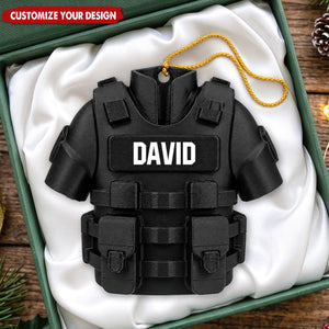 Personalized Police Vest Uniform - Custom Name Ornament
